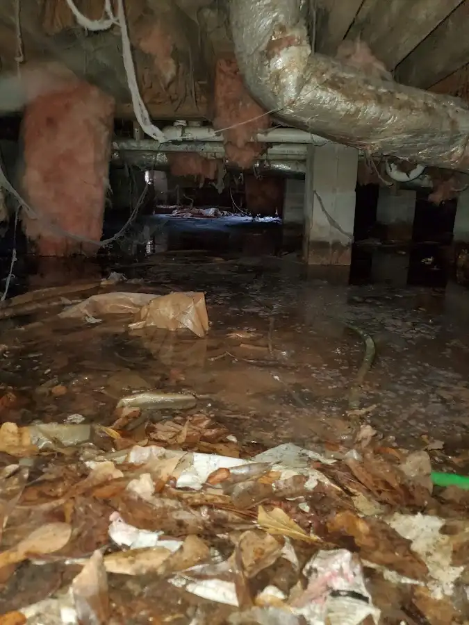 Crawl space flood assessment for Commercial Water Damage Restoration in Tucson